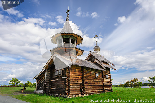 Image of Small wooden church at Kizhi, Russia