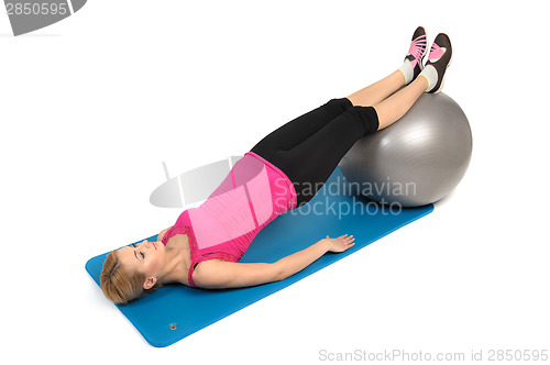 Image of Stability Fitness Ball Leg Curls, Female Butt Exercise