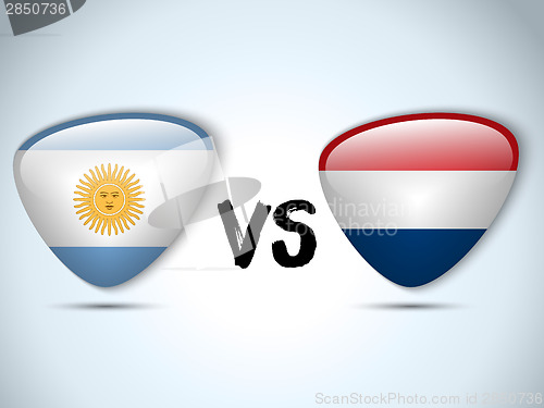 Image of Argentina versus Netherlands Flag Soccer Game