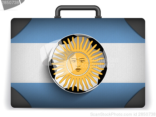 Image of Argentina Travel Luggage with Flag for Vacation