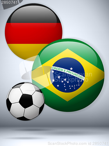 Image of Germany versus Brazil Flag Soccer Game