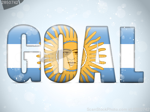 Image of Argentina Goal Soccer 2014 Letters with Argentinian Flag