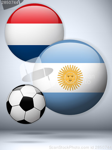 Image of Argentina versus Netherlands Flag Soccer Game