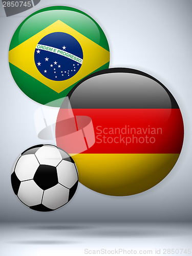 Image of Germany versus Brazil Flag Soccer Game