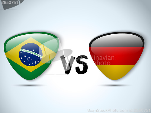 Image of Germany versus Brazil Flag Soccer Game