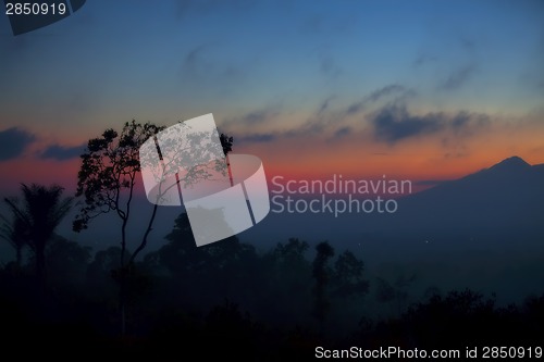 Image of Sun setting over Bali