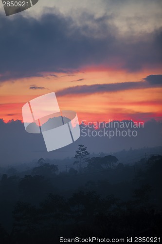 Image of Sun setting over Bali