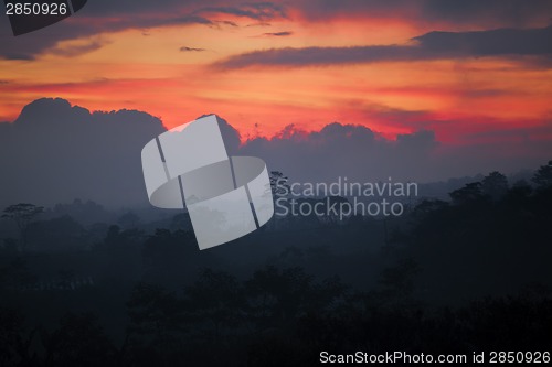 Image of Sun setting over Bali