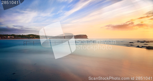 Image of Macmasters beach pool at high tide