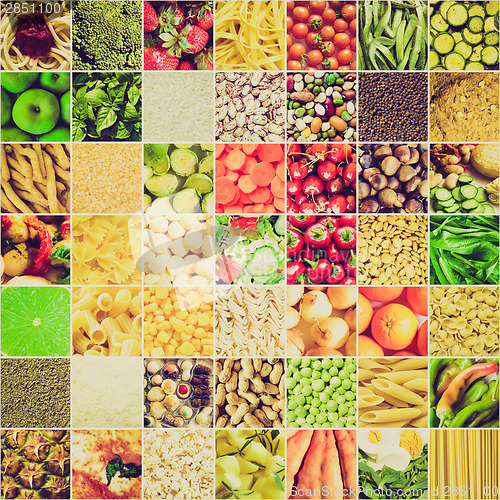 Image of Retro look Food collage