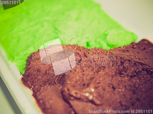 Image of Retro look Mint chocolate ice cream