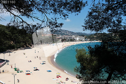 Image of Beach on a hot day Aerial View