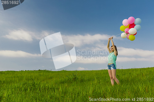 Image of Girl with Ballons