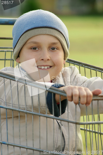 Image of Boy in a Trolley