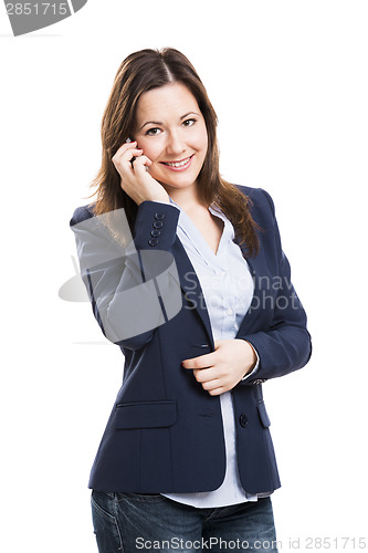 Image of Business woman talking at phone