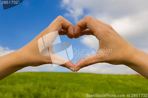 Image of Hands making a heart shape