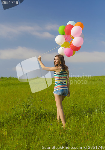 Image of Girl with Ballons