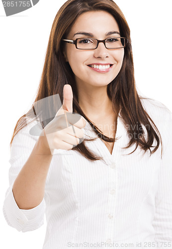 Image of Happy business woman