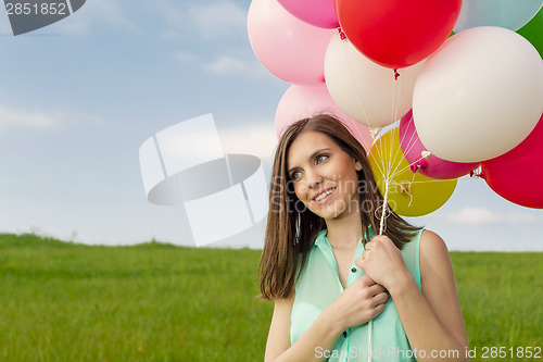 Image of Girl with Ballons