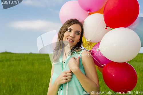 Image of Girl with Ballons