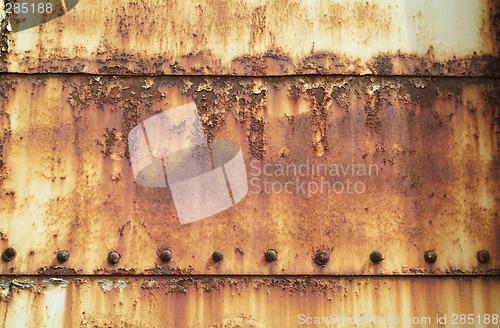 Image of Rusty, painted steel plates