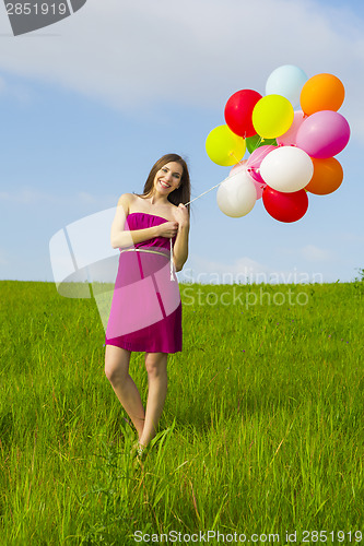 Image of Girl with Ballons