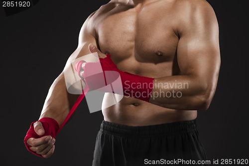 Image of Man practicing body combat