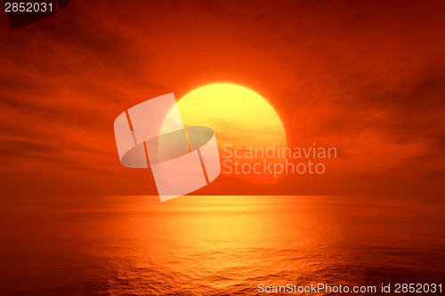 Image of red sunset