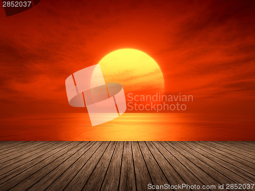 Image of red sunset