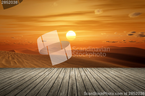 Image of desert sunset