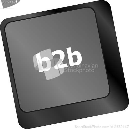 Image of word b2b on digital keyboard key