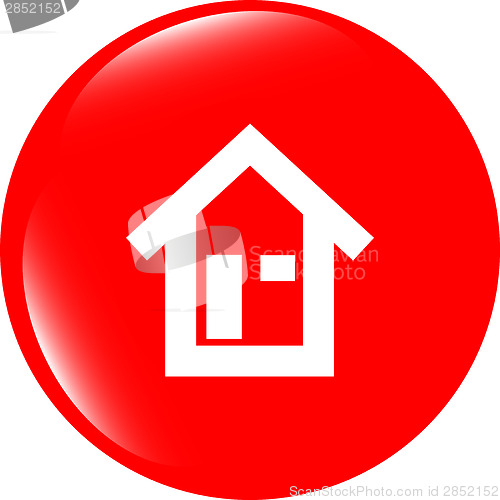 Image of house button, signs, icons set, vector