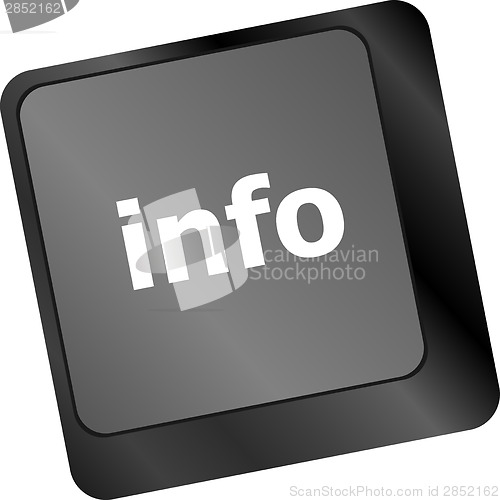 Image of Info text on a button keyboard, business concept