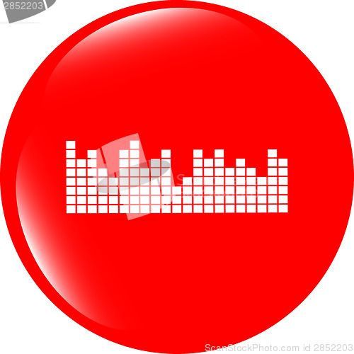 Image of sound round web glossy icon