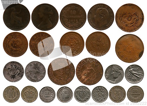 Image of different coins of the period before first world war