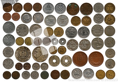 Image of coins from first before begin second world wars