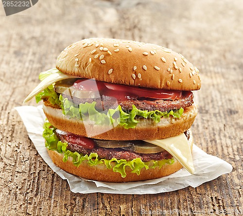 Image of big hamburger