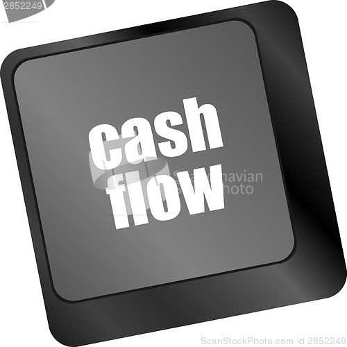 Image of cash flow words button on keyboard keys