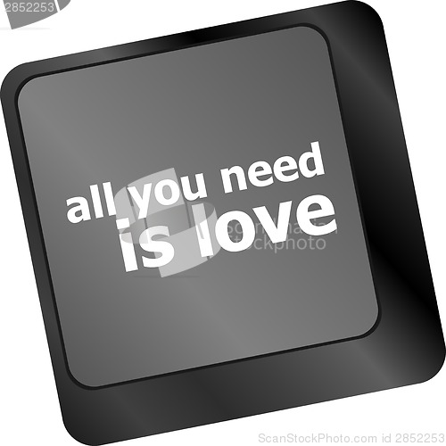 Image of Computer keyboard key - all you need is love