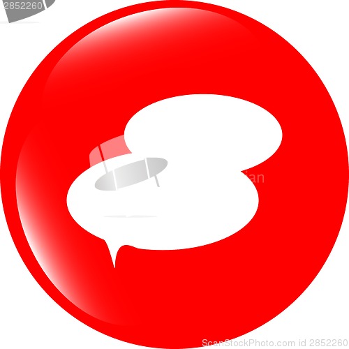Image of speech bubble web app button icon