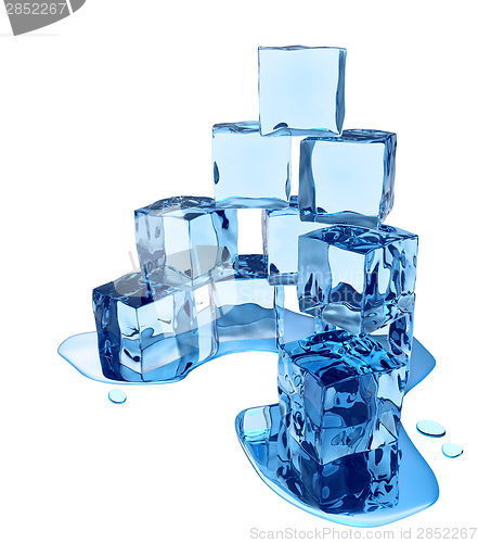 Image of Stylized melting ice cubes