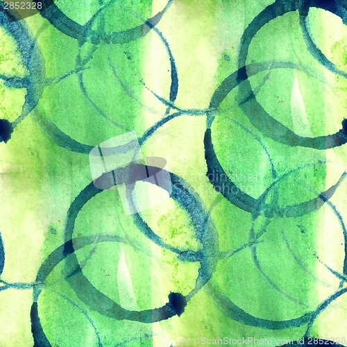 Image of grunge ancient ornament green drawing usa colorful pattern water