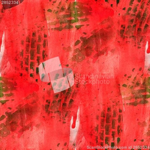 Image of grunge  ancient ornament drawing red, green usa colorful pattern
