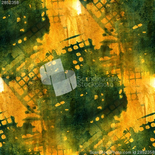 Image of grunge  ancient ornament drawing usa colorful pattern water text
