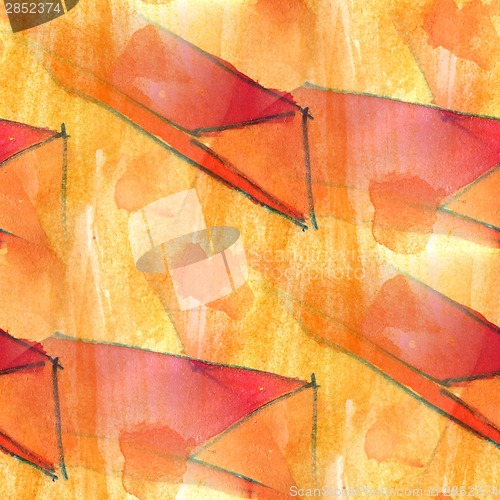 Image of ancient ornament drawing usa yellow, red colorful pattern water