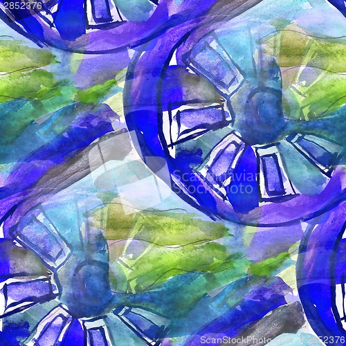 Image of ornament red, blue drawing usa colorful pattern water ancient te