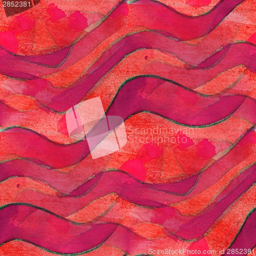 Image of ancient ornament pink, red drawing usa colorful pattern water te