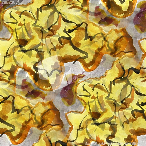 Image of ornament drawing usa black, yellow colorful pattern water ancien