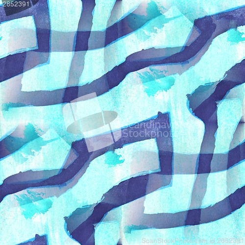 Image of ancient ornament drawing blue, green usa colorful pattern water