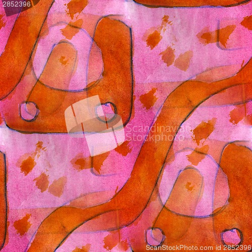 Image of ornament drawing orange, purple usa colorful pattern water ancie